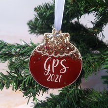 Load image into Gallery viewer, Customisable Two Toned Bauble Ornament