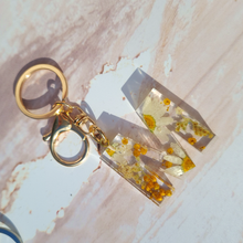 Load image into Gallery viewer, Customisable Floral Letter Keychain