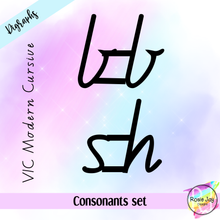 Load image into Gallery viewer, VIC Modern Cursive Consonants Digraph Set + FREE GIFT