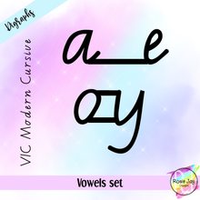 Load image into Gallery viewer, VIC Modern Cursive Vowel Digraph Set + FREE GIFT