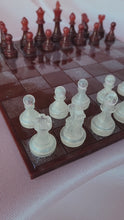 Load and play video in Gallery viewer, Maroon and White Chess Set
