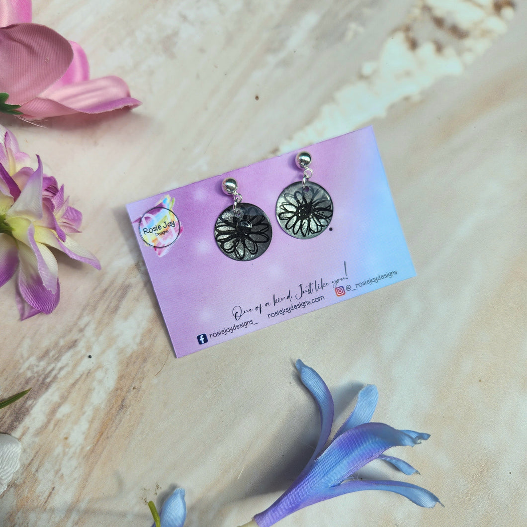 Inky Flower Dangles