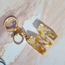 Load image into Gallery viewer, Customisable Floral Letter Keychain
