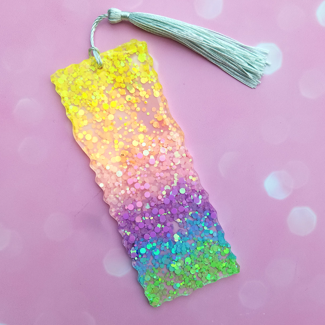Rainbow Glitter Bookmark