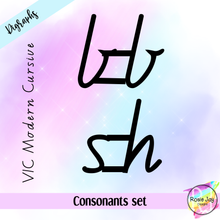 Load image into Gallery viewer, VIC Modern Cursive Consonants Digraph Set + FREE GIFT
